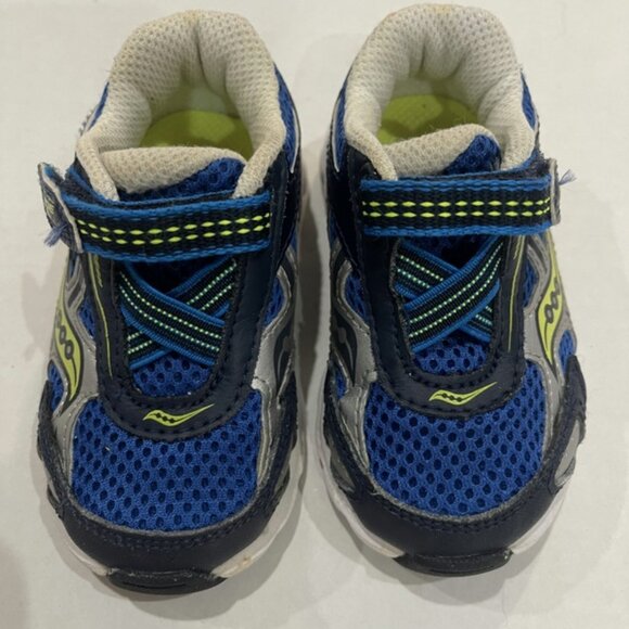 Saucony Baby Ride 6 Boys Size 5 Navy Blue LOT of 2 Leather Rubber Slip On Shoes - Picture 6 of 14